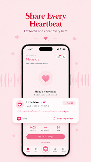 Baby Heartbeat Monitor: Bubbi Screenshot 2