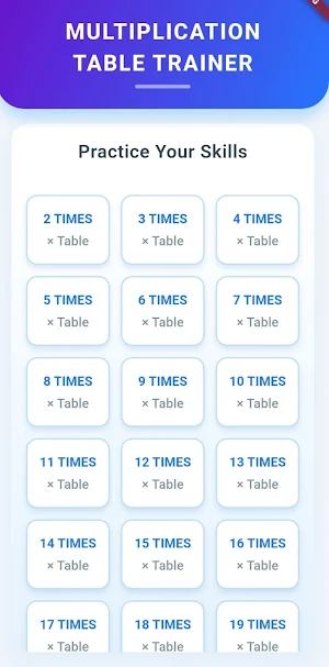 Multiplication Table Trainer Screenshot 0