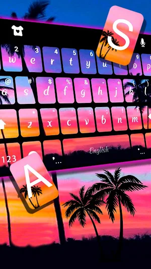 Sunset Beach 2 Keyboard Theme Screenshot 1