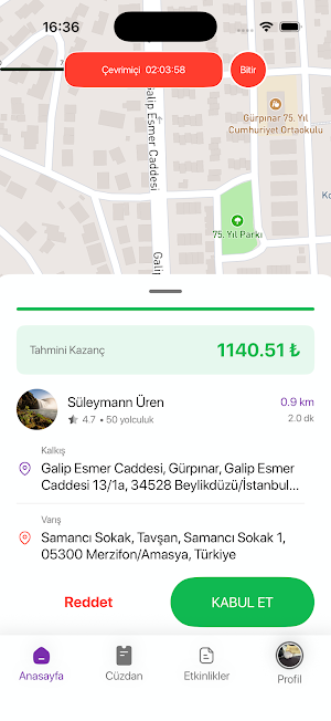 Movy Sürücü: Yolcu Al Kazan Screenshot 1