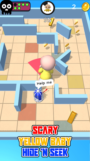 Yellow Scary Baby, Hide & Seek Screenshot 2