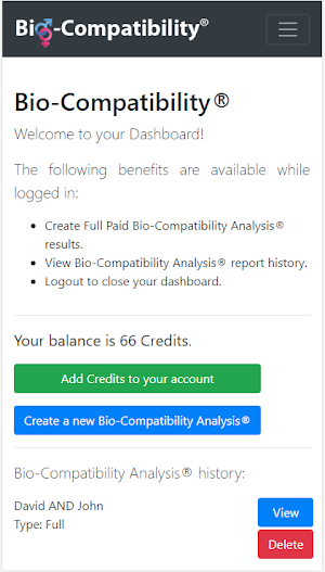 Bio-Compatibility Analysis® Screenshot 3