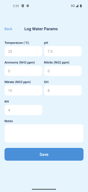 Aqua Diary - Fish Tank Tracker Screenshot 2