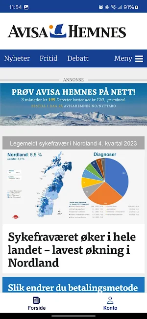 Avisa Hemnes Screenshot 0