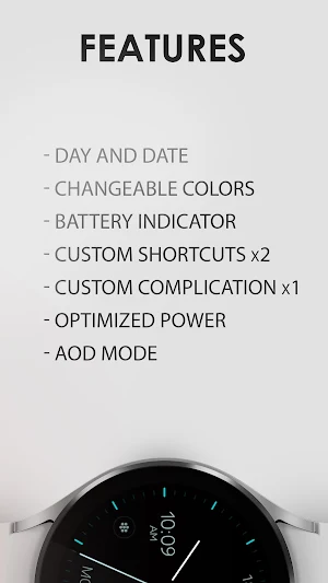 Minimal black v24 watch face Screenshot 3