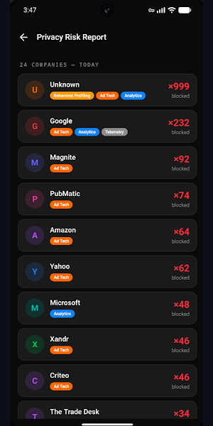DataSentryX: Tracker Blocker Screenshot 1