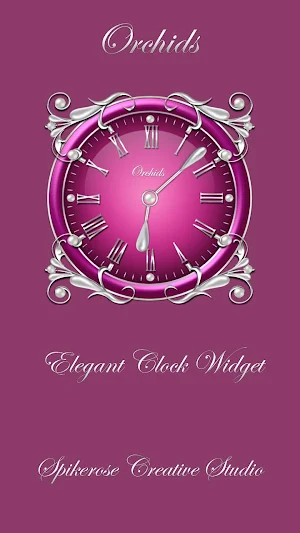 Orchids Clock Widget Screenshot 0