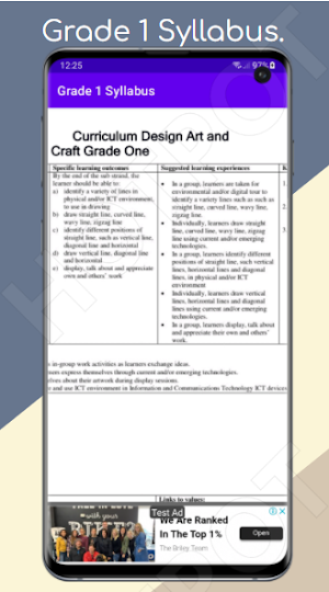 Grade 1 CBC Syllabus. Screenshot 1