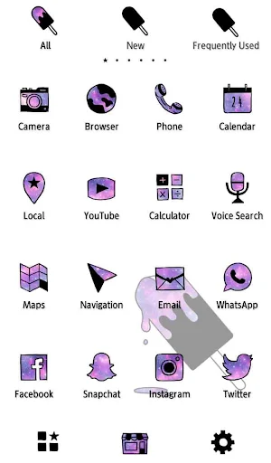 Cute Wallpaper Popsicle Galaxy Theme Screenshot 2