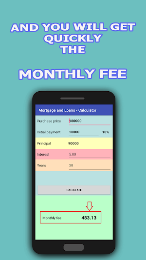 Mortgage and Loans - Calculate the monthly payment Screenshot 2