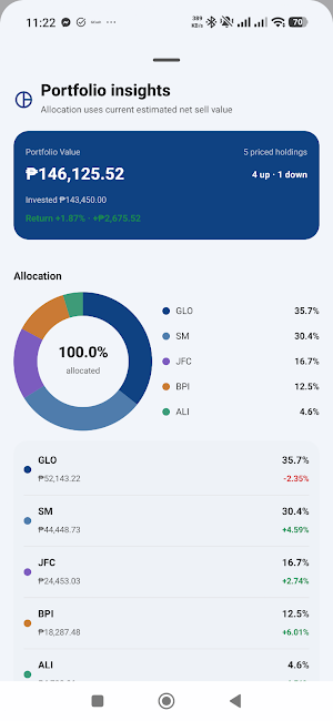 PSE Stock Portfolio Screenshot 1