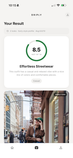 Driply: AI Outfit Style Check Screenshot 0