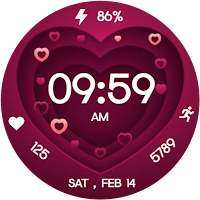 Valentine Heart Animated Watch