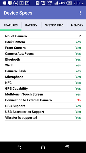 Device Specs - System Info Screenshot 0