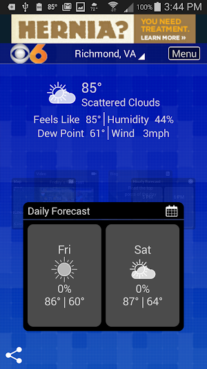 CBS 6 Weather - Richmond, Va. Screenshot 0