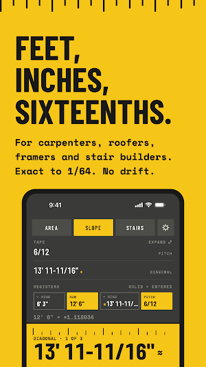 Feet, Inch Calculator: Sawline Screenshot 0
