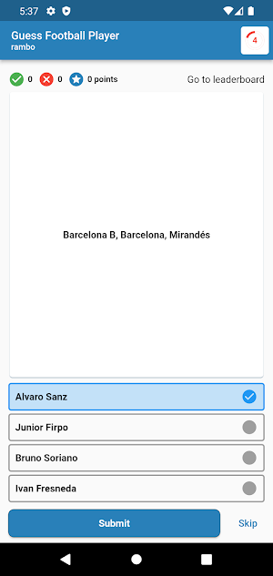 Guess Football Player By Clubs Screenshot 1