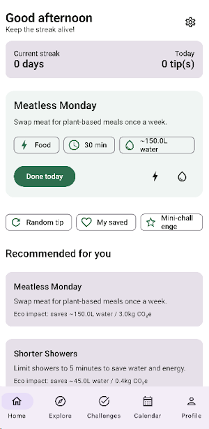 Green Tips Daily Screenshot 0