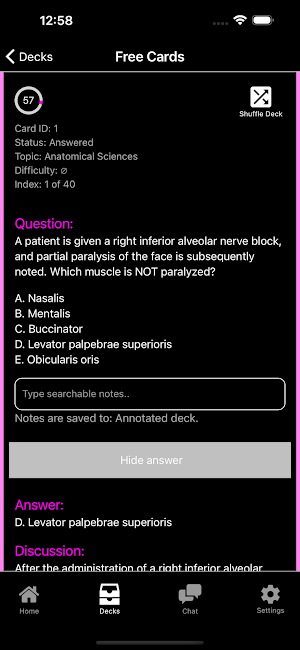 JCNDE INBDE Q-Bank Screenshot 3