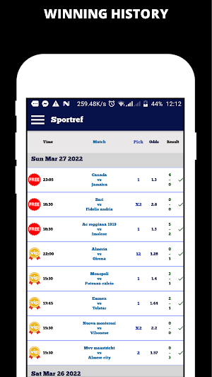 Sportref : Daily Betting Tips Screenshot 1