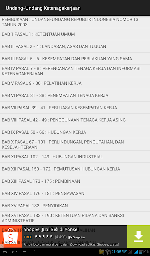 Undang-Undang Ketenagakerjaan Screenshot 1