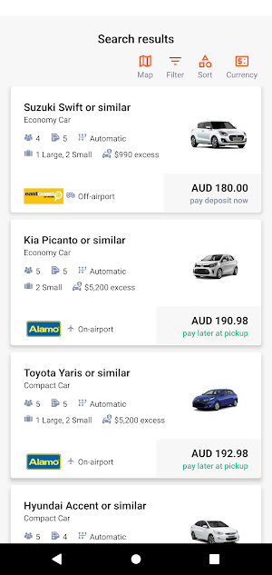 CarHire We compare car rental Screenshot 1