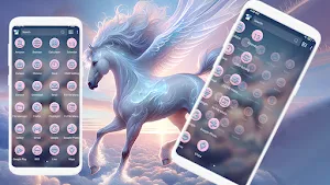 Pink Flying Unicorn Theme Screenshot 1