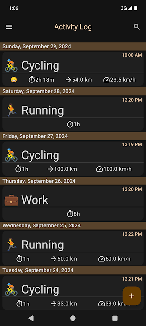 Fitness Calendar Screenshot 0