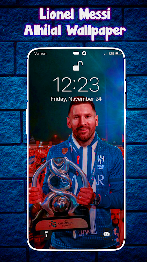 Lionel Messi Alhilal Wallpaper Screenshot 3