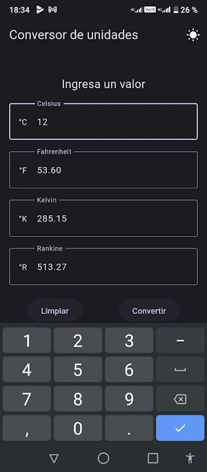 Convertir grados Screenshot 0