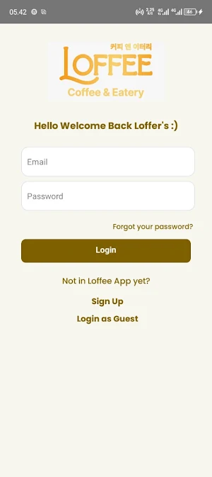 Loffee Coffee and Eatery App Screenshot 1