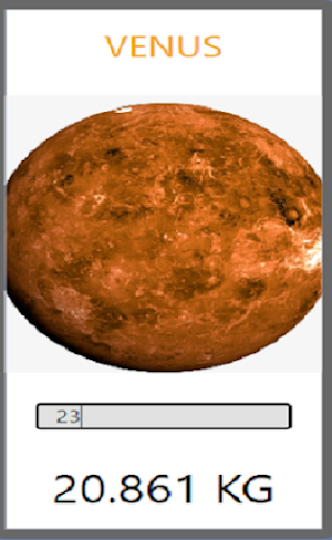 Space weight calculator Screenshot 1
