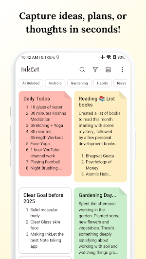 Notes & Diaries - InkLet Screenshot 1