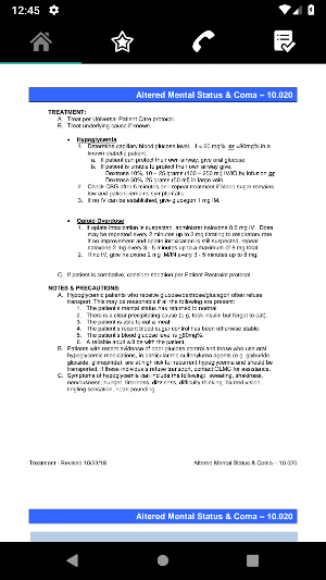 Metro Regional EMS Protocols Screenshot 2