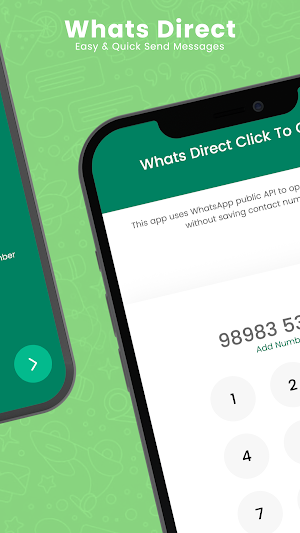 WhatsDirect - Whatsapp chat without saving number Screenshot 3