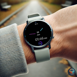 Neon Blue - watch face Screenshot 3