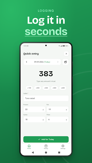 Sevio: Weekly Calorie Budget Screenshot 1