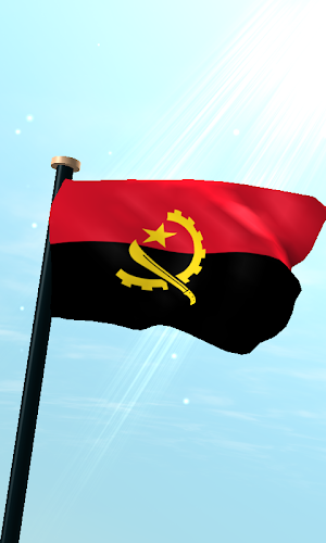 Angola Flag 3D Free Wallpaper Screenshot 0