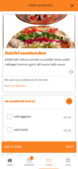 Haifa Falafel Screenshot 2