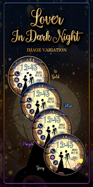 Lover In Dark Night -Watchface Screenshot 3