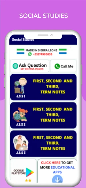 Social Studies Notes (JSS 1-3) Screenshot 0