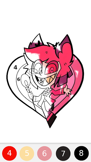 Alastor Hotel Coloring Book Screenshot 2