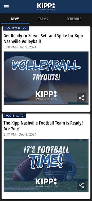 Kipp Nashville Athletics Screenshot 1