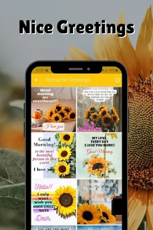Good morning love sunflowers Screenshot 2