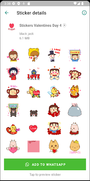 Stickers Valentines Day Screenshot 3