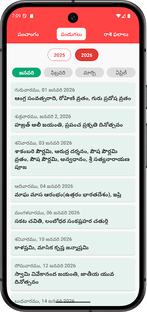 Telugu Calendar Day Panchangam Screenshot 2