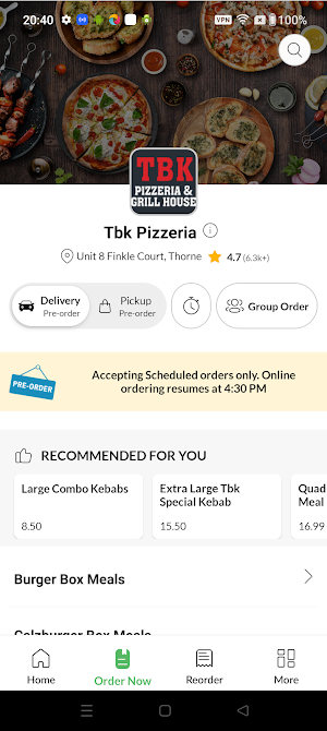 Tbk Pizzeria Screenshot 1