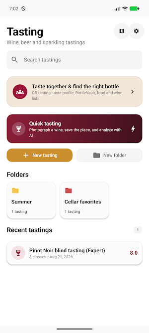 Tasting Notebook Screenshot 0