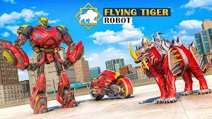 Flying Tiger Robot: Flying Bike Transformation Screenshot 0