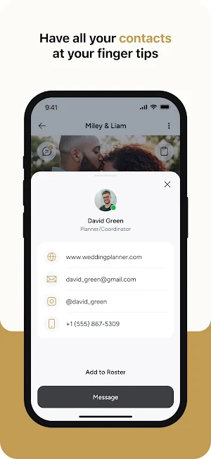 WeddingRoster Screenshot 2